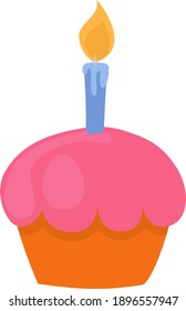 Aleta de cumpleaños, ilustración, vector sobre fondo blanco.