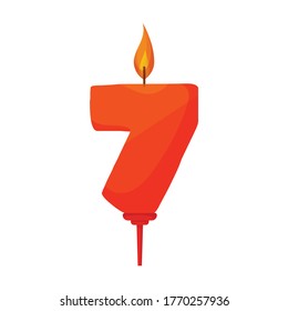 Birthday number vector icon.Cartoon vector icon isolated on white background birthday number.