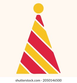 birthday paper cut hat vector