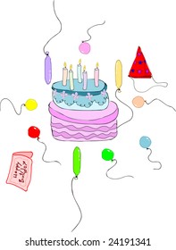 birthday party background vector
