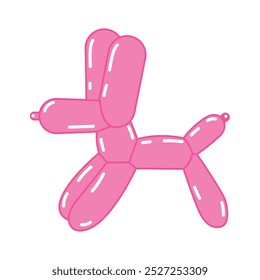 birthday party balloon shape dog isolated