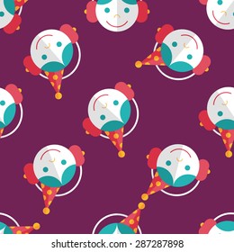 Birthday party boy flat icon,eps10 seamless pattern background