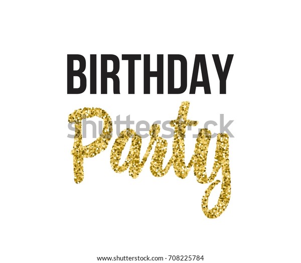 Birthday Party Calligraphy Invitation Card Banner Stock Vector (Royalty ...