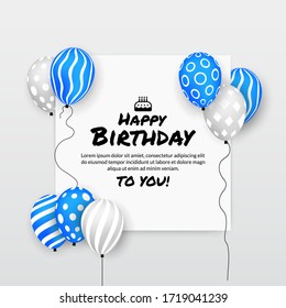 Birthday party celebration background with copy space for text and message