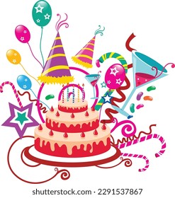 Birthday party celebration vector background