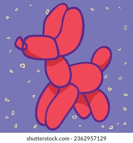 Birthday Party Decoration Cartoon Vector Art