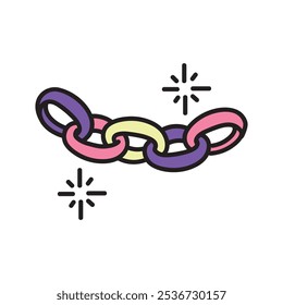 Birthday Party Decoration Doodle Illustration - Chain