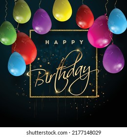 Birthday party decoration illustration design vector