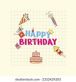birthday party design vector element