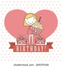 birthday party design, vector illustration eps10 graphic 