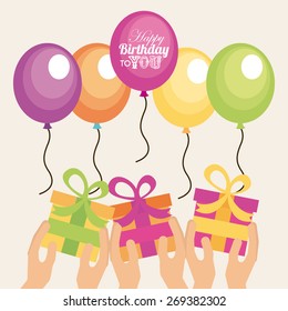 birthday party design, vector illustration eps10 graphic 