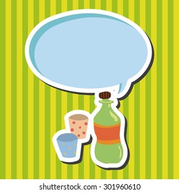 birthday party drink theme elements vector,eps