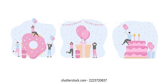 Birthday Party Flat Bundle Design