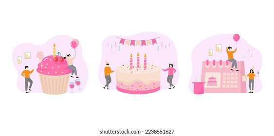 Birthday Party Flat Bundle Design