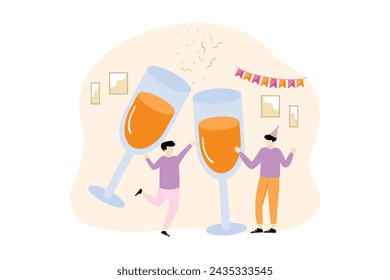 Birthday Party Flat Illustration Design