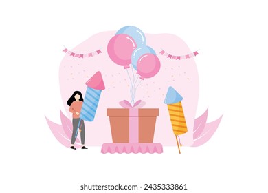Birthday Party Flat Illustration Design