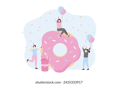 Birthday Party Flat Illustration Design