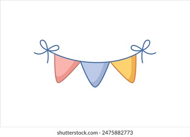 Birthday Party Flat Sticker Design
