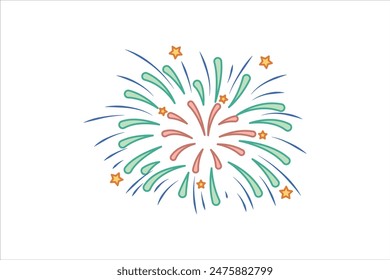 Birthday Party Flat Sticker Design