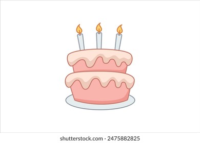 Birthday Party Flat Sticker Design