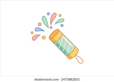 Birthday Party Flat Sticker Design