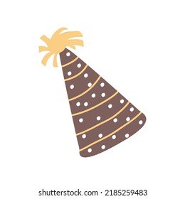 Birthday Party Hat Doodle Isolated Icon