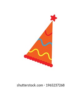 Birthday and party hat icon design isolate on white background