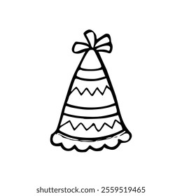 Birthday party hat illustration illustration