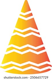 Birthday Party Hat Illustration. New Year Hat. Vector Illustration in Flat Style.