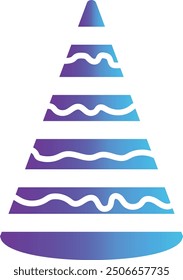 Birthday Party Hat Illustration. New Year Hat. Vector Illustration in Flat Style.