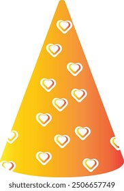 Birthday Party Hat Illustration. New Year Hat. Vector Illustration in Flat Style.