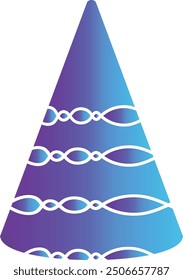 Birthday Party Hat Illustration. New Year Hat. Vector Illustration in Flat Style.