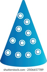 Birthday Party Hat Illustration. New Year Hat. Vector Illustration in Flat Style.