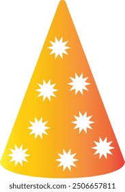Birthday Party Hat Illustration. New Year Hat. Vector Illustration in Flat Style.
