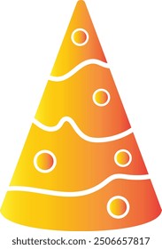Birthday Party Hat Illustration. New Year Hat. Vector Illustration in Flat Style.