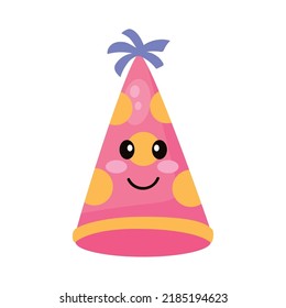 birthday party hat kawaii character