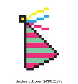 Birthday party hat pixel art