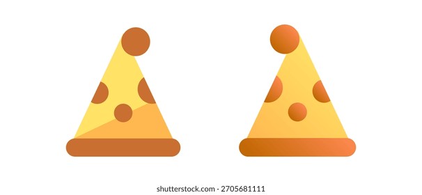 Birthday Party Hat Vector Set – Colorful Cone Caps, Confetti, Festive Celebration Icons, Cute Cartoon and 3D Birthday Cap Illustrations