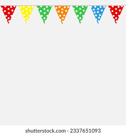 Birthday, party and holiday decoration elements vector flags