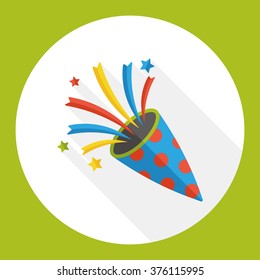 birthday party horn flat icon