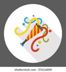 birthday party horn flat icon