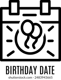 Birthday party icon for illustrator and graphic design