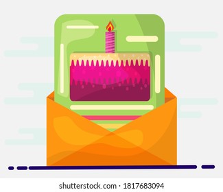 birthday party invitation card vector illustration