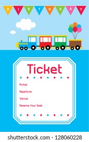birthday party invitation ticket