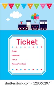 birthday party invitation ticket