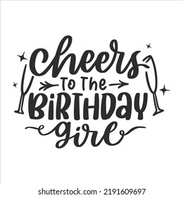 Birthday Party Lettering Quotes for Poster and T-Shirt Design 
