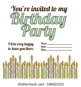 birthday party over white background vector illustration