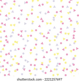 Birthday Party Pattern Background With Confetti