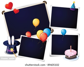 Birthday party photo frames