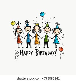 Birthday party, postcard for your design